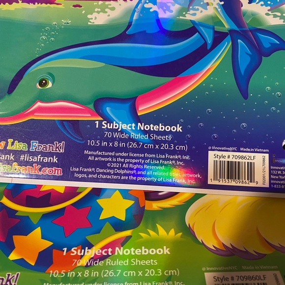 Lisa Frank Theme Notebooks - Picture 3 of 3